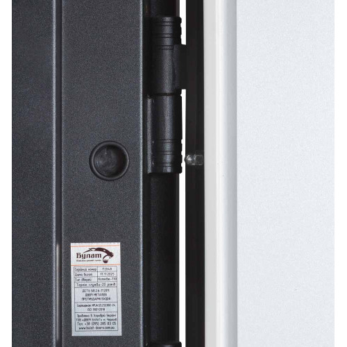 Булат Котедж, модель 710/265. Колір: Metalic anthracite/Вулична Білий атласний