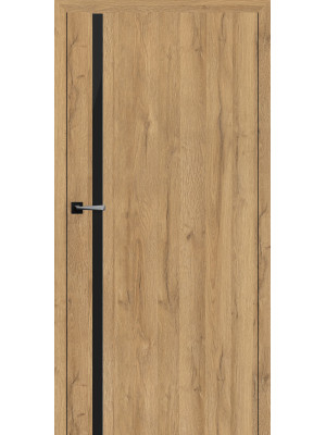 Двері міжкімнатні HYGGE ARVIKA Baldur (чорний торець полотна) Oak Grand Premium, 895x2000