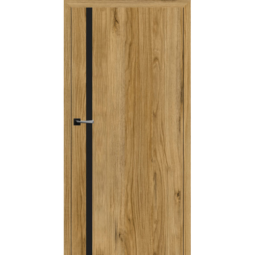 Двері міжкімнатні HYGGE ARVIKA Eris Black Line (чорний торець полотна) Catanya Oak, 695x2030