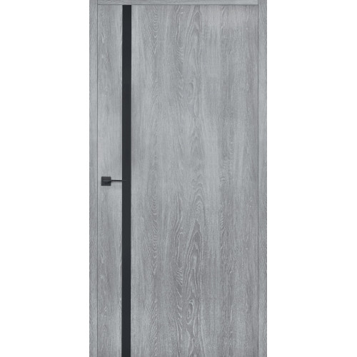 Двері міжкімнатні HYGGE ARVIKA Eris Black Line (чорний торець полотна) Grey Oak, 595x2030
