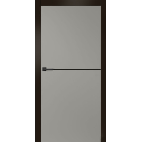 Двері міжкімнатні HYGGE ARVIKA Eris LUX (чорний торець полотна) Gray CPL, 595x2000