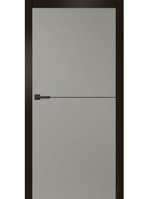 Двері міжкімнатні HYGGE ARVIKA Eris LUX (чорний торець полотна) Gray CPL, 795x2000
