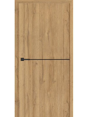 Двері міжкімнатні HYGGE ARVIKA Eris LUX (чорний торець полотна) Oak Grand Premium, 895x2000