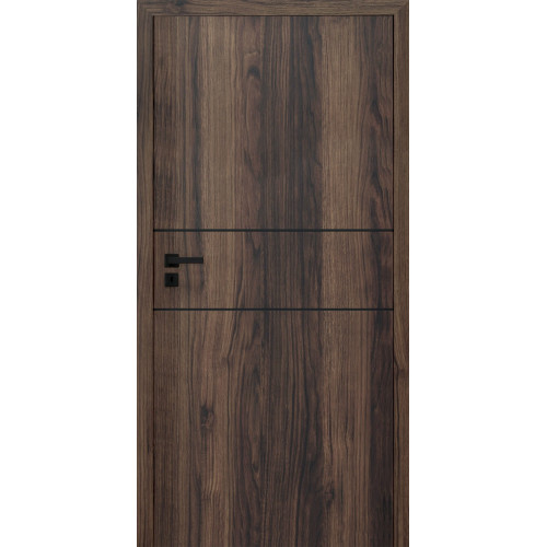 Двері міжкімнатні HYGGE Plato Line 2 Dark Catania, 700x2000