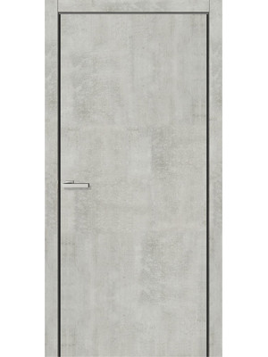 Двері міжкімнатні OMiC FLAT 01B (пвх: Цемент), 800x2000