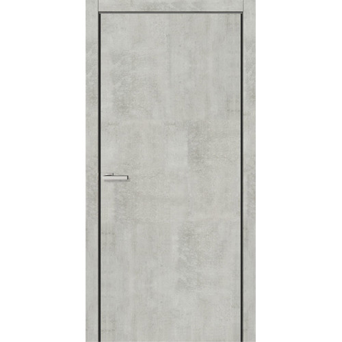 Двері міжкімнатні OMiC FLAT 01B (пвх: Цемент), 800x2000