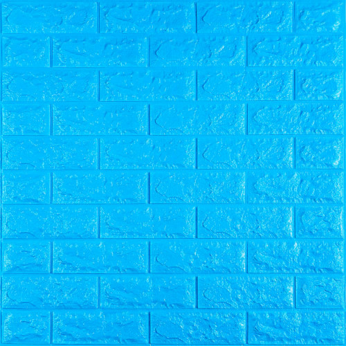 3D панель самоклеющаяся 700x770x7мм кирпич Синий (003-7) SW-00000060