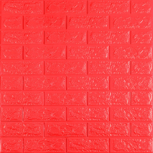 3D панель самоклеющаяся 700x770x7мм кирпич Красный (008-7) SW-00000054