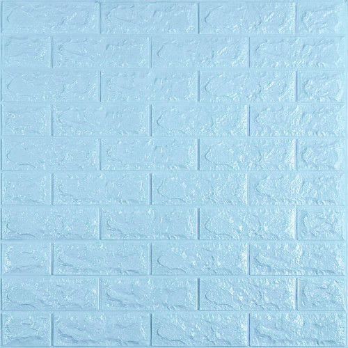 3D панель самоклеющаяся 700x770x7мм кирпич Голубой (005-7) SW-00000658