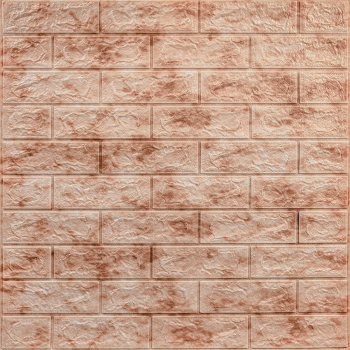 Декоративная 3D панель самоклейка 700x770x5мм Мрамор красный (кирпич) (063) SW-00000035