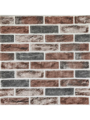 Самоклеющаяся 3D панель под кирпич клинкер оранжевый 700x700x4мм (414) SW-00000769
