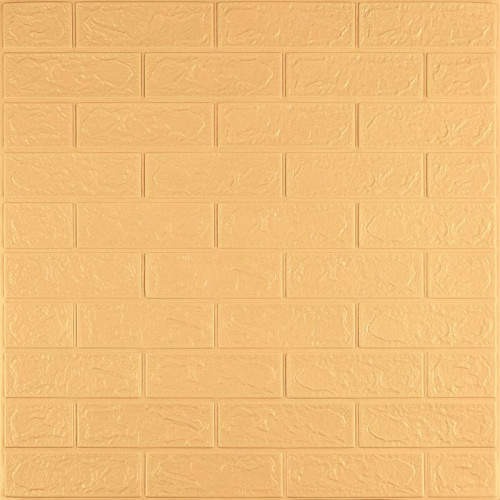 3D панель самоклеющаяся кирпич 700x770x3мм Желто - песочный (009-3) SW-00000229