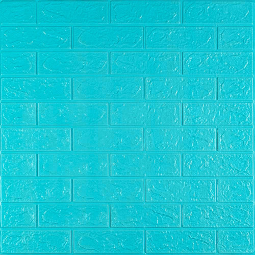 3D панель самоклеющаяся700х770х3мм кирпич Бирюза (002-3) SW-00000573