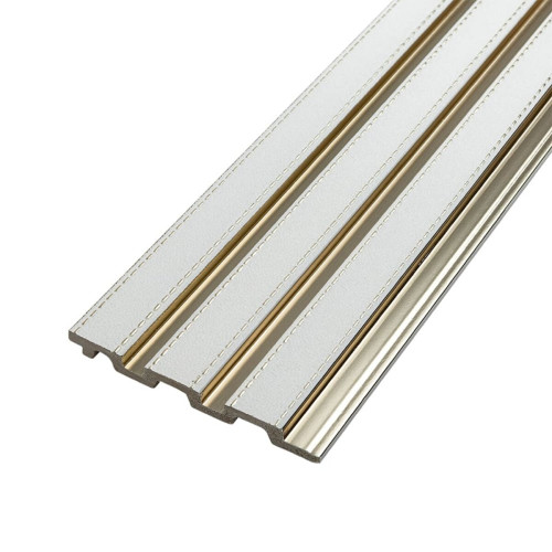 Рейка декоративная PS 2900х115х12мм Под белую кожу с золотом SW-00002130