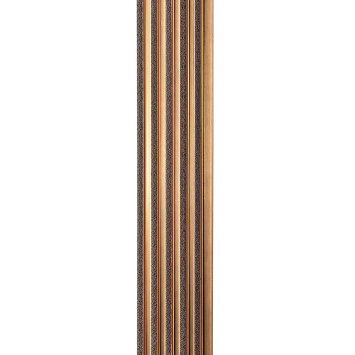 Рейка декоративная PS 2900х115х12мм Под коричневую кожу с бронзой SW-00002135