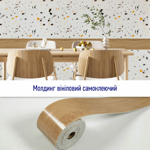 Молдинг виниловый самоклеющийся 5000х100х2мм Матовый (D) SW-00001798