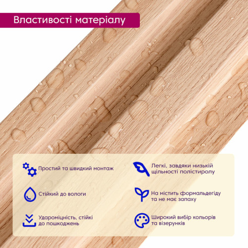 Рейка декоративная PS 2900х117х20мм Бук SW-00002145-