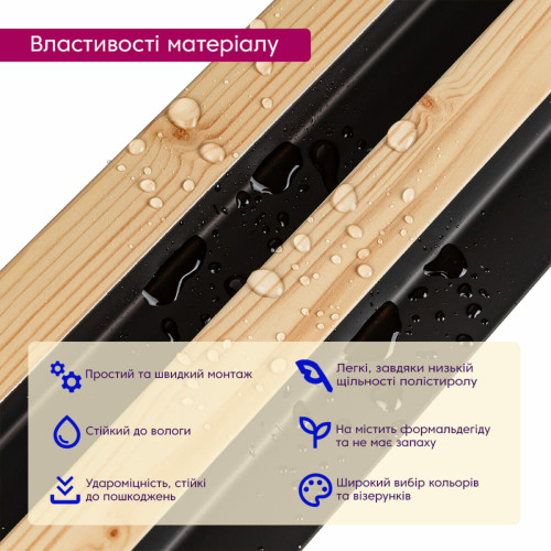 Рейка декоративная PS 2900х117х20мм Сосна з графитом SW-00002146