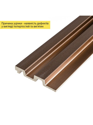 Рейка декоративная PS 2900х117х20мм Под коричневую кожу с бронзой SW-00002147-