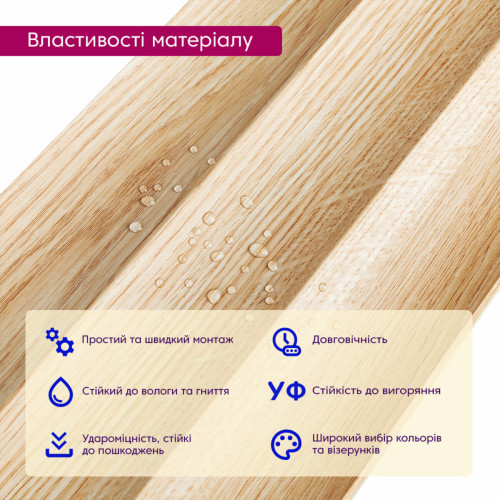 Рейка декоративная WPC стеновая 205х14х2900мм SW-00003018