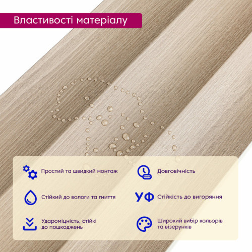 Рейка декоративная WPC стеновая 205х14х2900мм SW-00003019